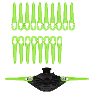 20 пластиковых ножей с диском для установки для триммера Greenworks (2963607)