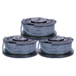 Катушка для триммера Greenworks 3шт., леска 1,65 мм, односторонний выход лески (2963307)