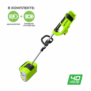 Снегоуборщик аккумуляторный Greenworks GD40SSK2, 40V, 30 см, бесщеточный, с 1хАКБ 2 А.ч и ЗУ