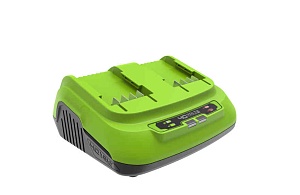 Быстрое зарядное устройство для 2-х аккумуляторов Greenworks G40UC8,40V